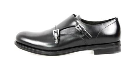 PRADA DOUBLE MONK BUSINESS SHOES 2OE018 BLACK 